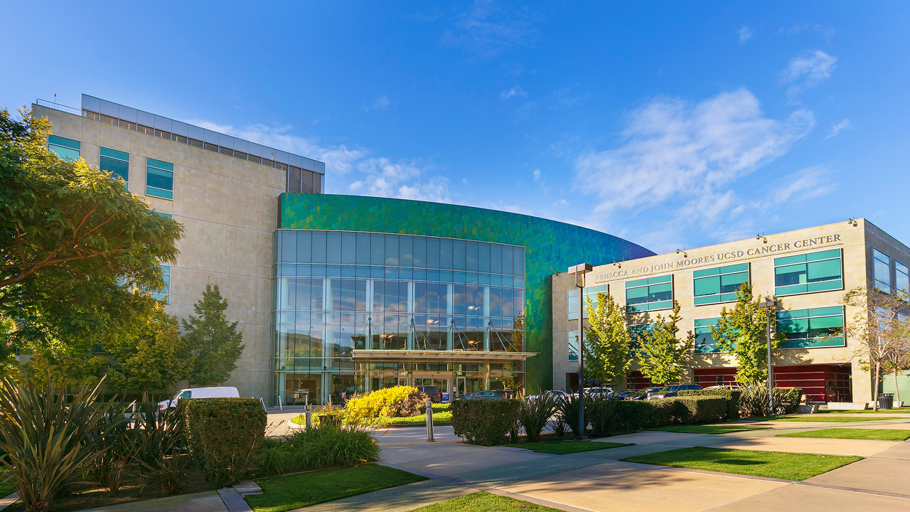 Exterior of Moores Cancer Center