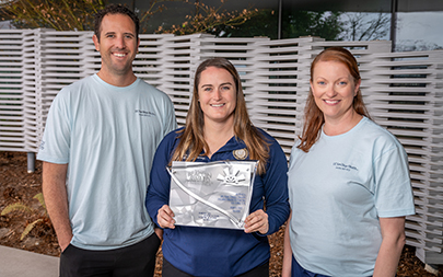 Bandfield, Avants and Mumaugh with Beacon Award