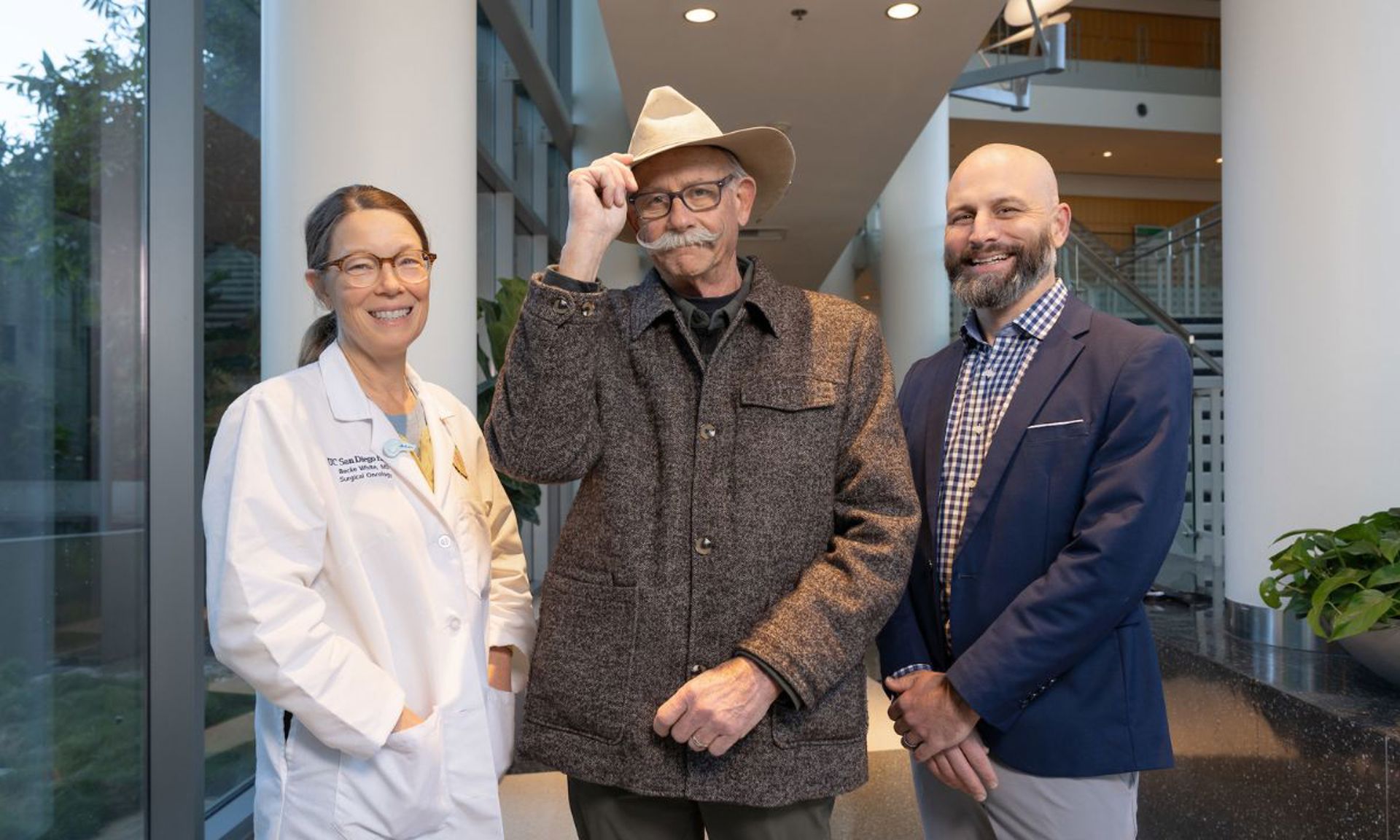 UC San Diego Health oncologists with pancreatic cancer patient