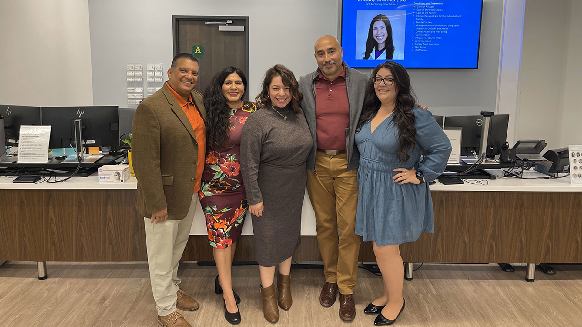 Iris Ruvalcaba with coworkers